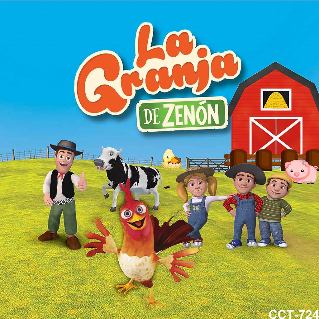 Индивидуальный фон La Granja De Zenon для детского 1-го дня рождения, фотостудии, зеленая трава, ферма, амбар, животные, трактор, фотофон