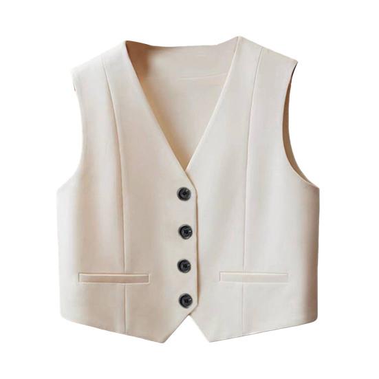 Женский жилет, жилет, винтажный, без рукавов, нарядный костюм, повседневный, на пуговицах, с V-образным вырезом, смокинг, жилет для повседневной носки, офиса, свиданий, улицы
