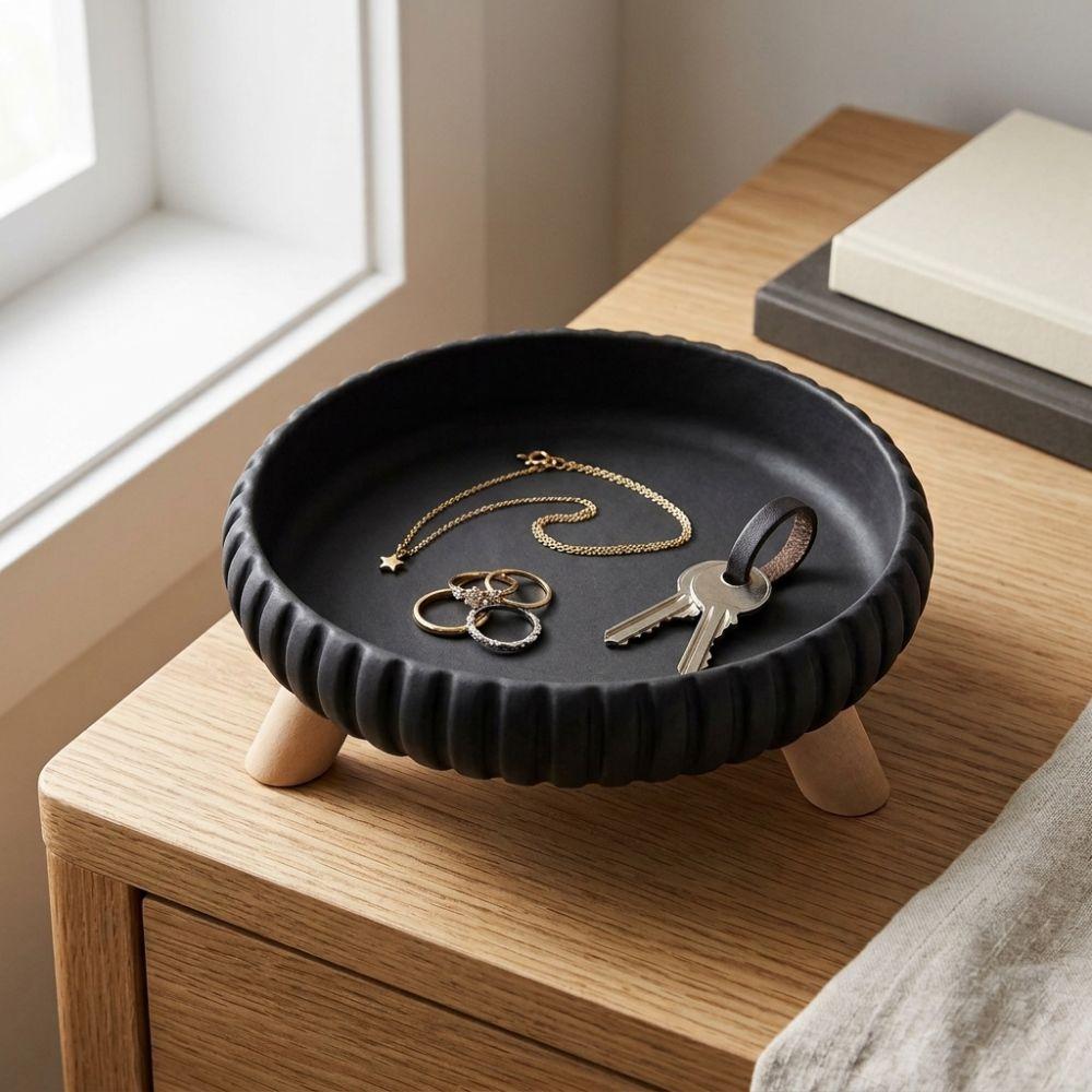 Artistic Key Trinket Jewelry Tray 3D-Printed Sundries Storage Dish Dresser Top