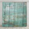 Polyester Shabby Chic Distressed Aqua Wood Grain Shower Curtain Waterproof Bathroom Home Decor Tapestry