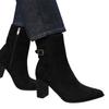 Where's That From Womens/Ladies Suedette Block Heel Ankle Boots