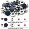 12.5/15Mm Metal Buttons Leather Snap Fasteners Round Duty Sewing Accessories Color Button For Clothes Jackets Bags Leathercrafts