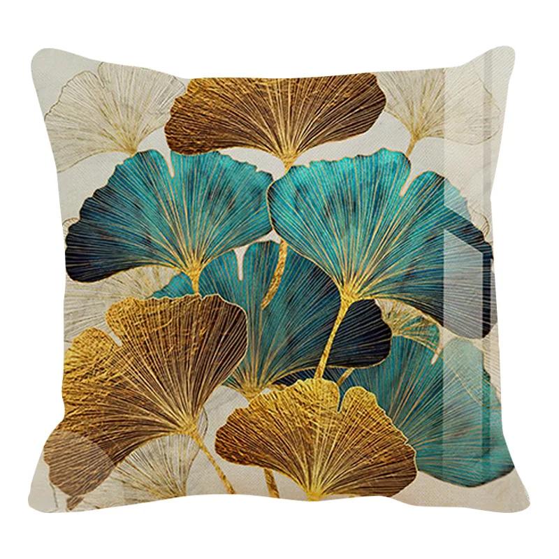 2022 Современная наволочка с сусальным золотом Тропические наволочки в стиле бохо Подушки Домашний декор Роскошный дизайнерский чехол 40x40 45x45 50x50 Чехол