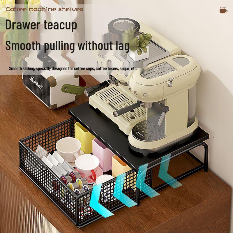Настенный стеллаж для хранения для домашней кофейни: Настольный органайзер для кофемашины, посуды, капсул и чашек