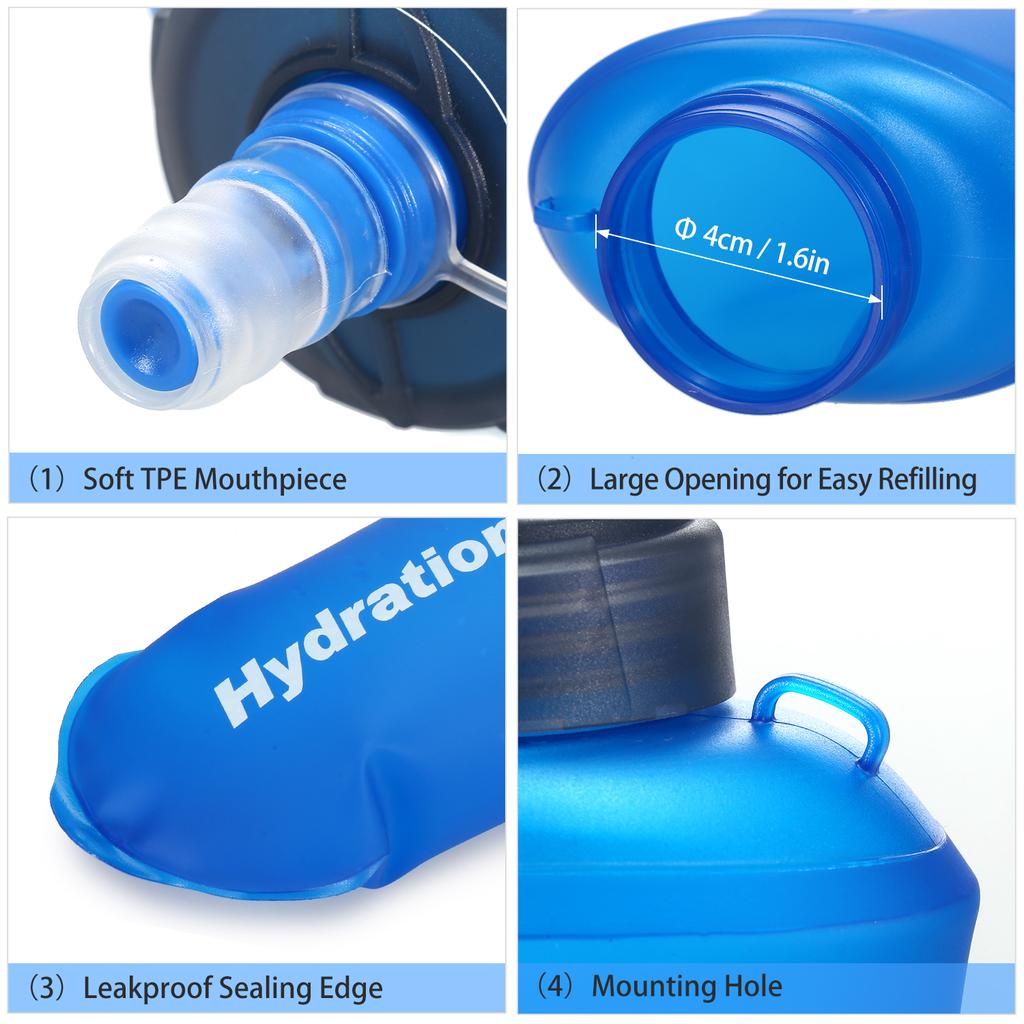 500ML Soft Collapsible TPU Water Bottle for Running Hiking Cycling Climbing
