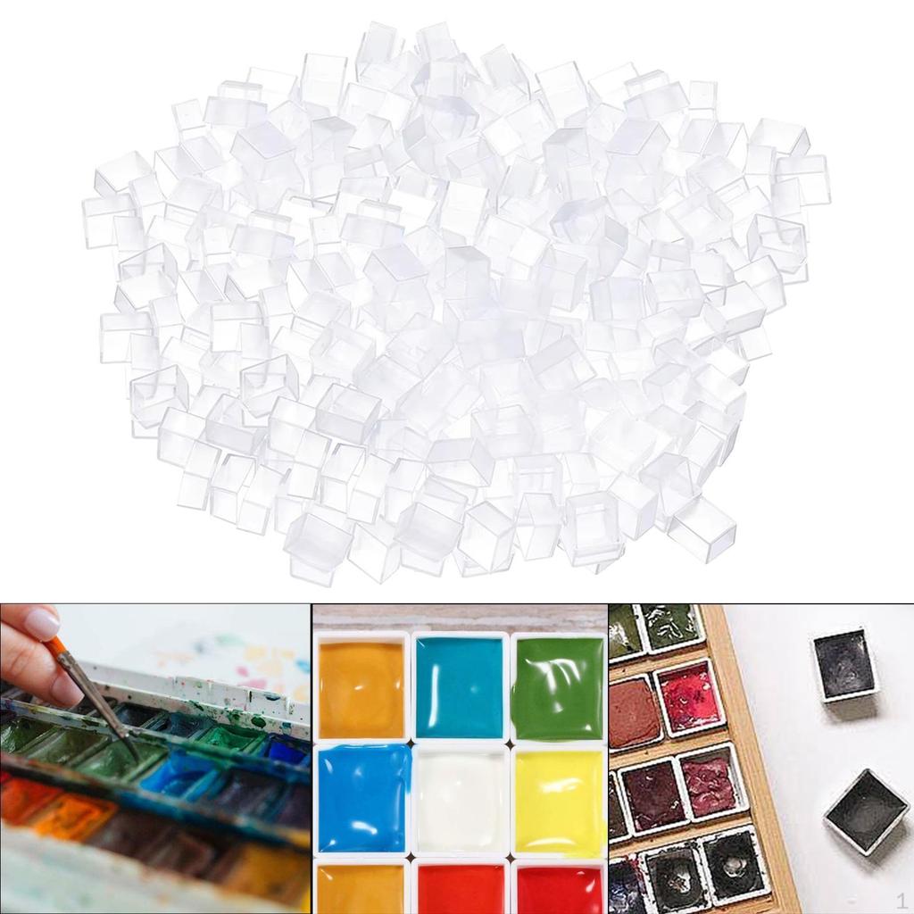 100 Empty Pieces Half-Casseroles Painted Half-Cas-Casseroles Paunted Pallet for Acrylic Palette