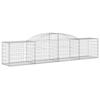 VidaXL Paniers à gabions arqués 7 pcs 300x50x60/80 cm fer galvanisé, gabion, cage de gabion, panier de mur de gabion, mur de 3146670