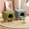 Стул-домик для питомцев из массива дерева для кошек и собак, теплосезонный, с подогревом, хит продаж.