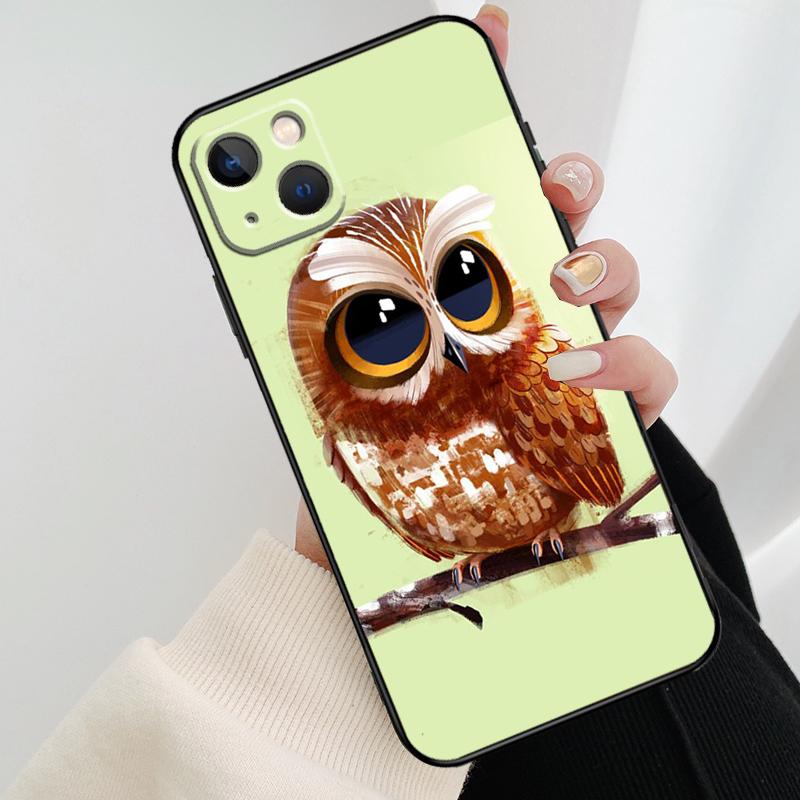 Милый Мультяшный Чехол-Сова для iPhone 17 Pro Max 16 15 14 11 12 13 Pro Max mini 15 16 Plus 16e 17 Air Cover