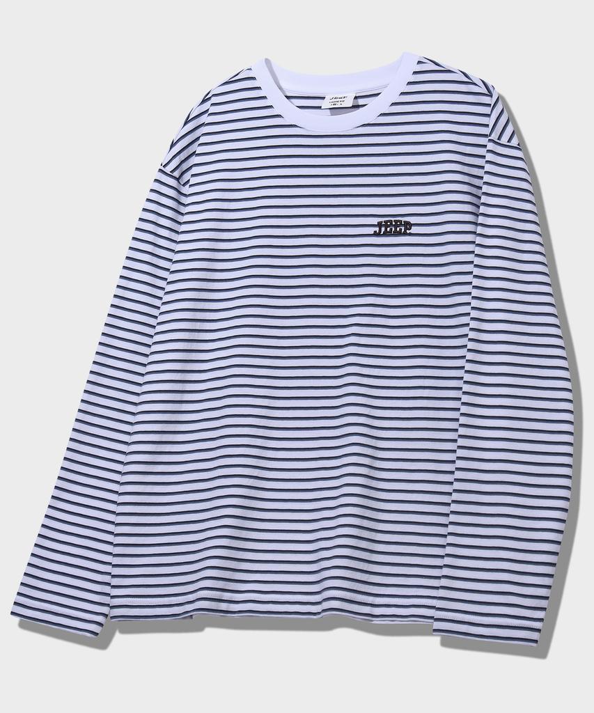 JEEP Multi-Stripe Long Sleeve T-Shirt (Jq5Tsu021Wh)