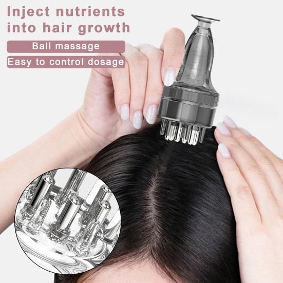 Портативный аппликатор для кожи головы, сыворотка для роста волос, питательное масло, мини-портативная жидкая массажная расческа для корней волос с масштабным дизайном, уход за волосами