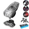 Powerful LED Bike Headlight USB Rechargeable Lamp with Taillight MTB/Road Bike Safety for Night Riding Commuting Off-Road Lights