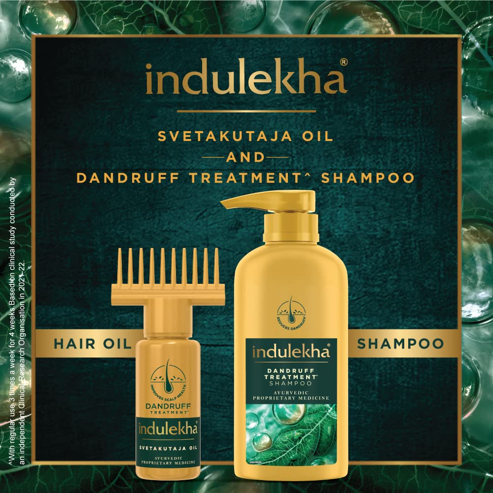 Indulekha Anti Dandruff Shampoo 580 Ml For Scalp Health, Oil Control, Itch Relief, Rosemary And Amla, Paraben Free, For Men And Women