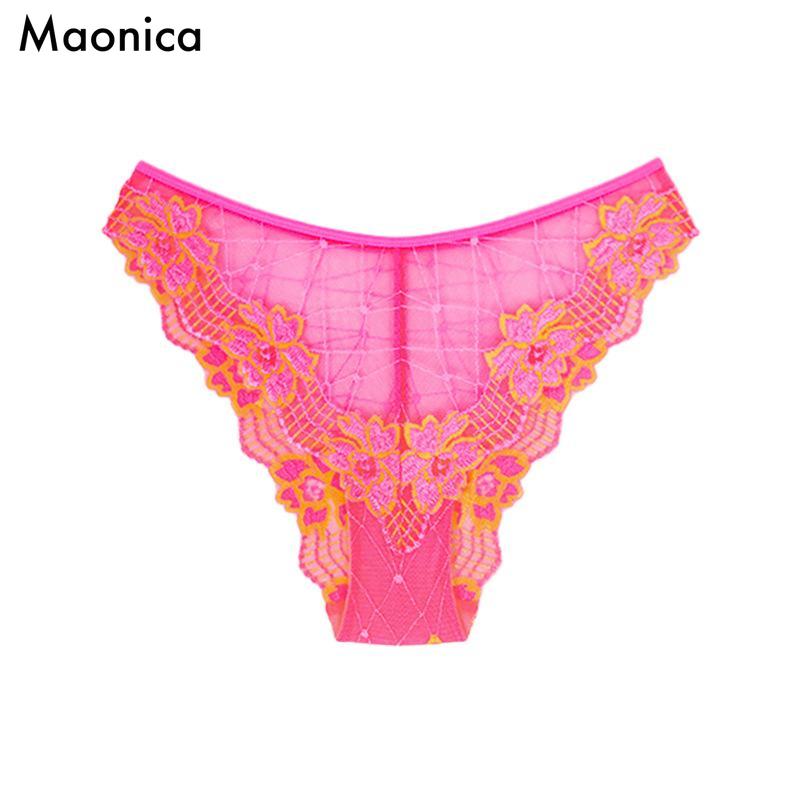 Европейский размер Женские радужные кружевные трусики Женские разноцветные ластовица из чистого хлопка Летние женские трусы Со средней посадкой Цвет леденца Нижнее белье