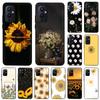 For OnePlus 9 Pro 8 5G 7 9R 7T 8T Z Daisy Sunflower Black Matte TPU Case Painted Phone Cover For OnePlus Nord 2 CE N10 N100 N200