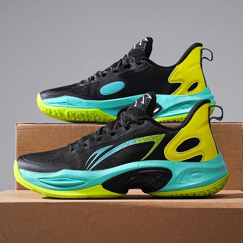 Модные мужские баскетбольные кроссовки Атлетические Оригинальные Спортивные Мужские Студенческие Нескользящие Уличные Дышащие Кроссовки Полевые Тренировочные Баскетбольные Кроссовки