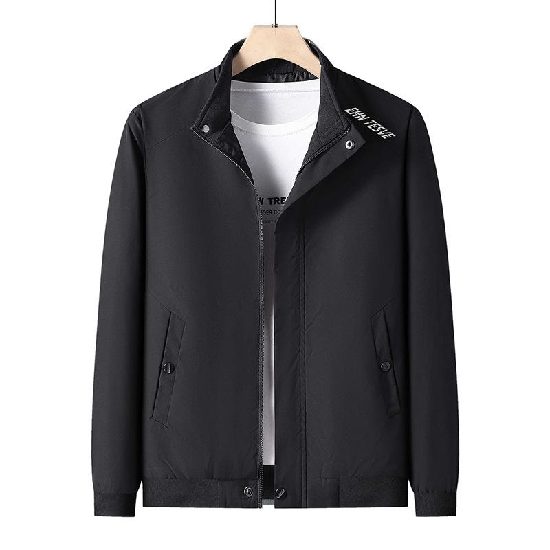 Весенняя спортивная и досуговая мужская куртка, модная универсальная куртка для людей среднего возраста и молодежи с воротником-стойкой