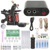 Complete Tattoo Kit Tattoo Coil Machine Power Supply Tattoo Repairing Cream Needles Tattoo