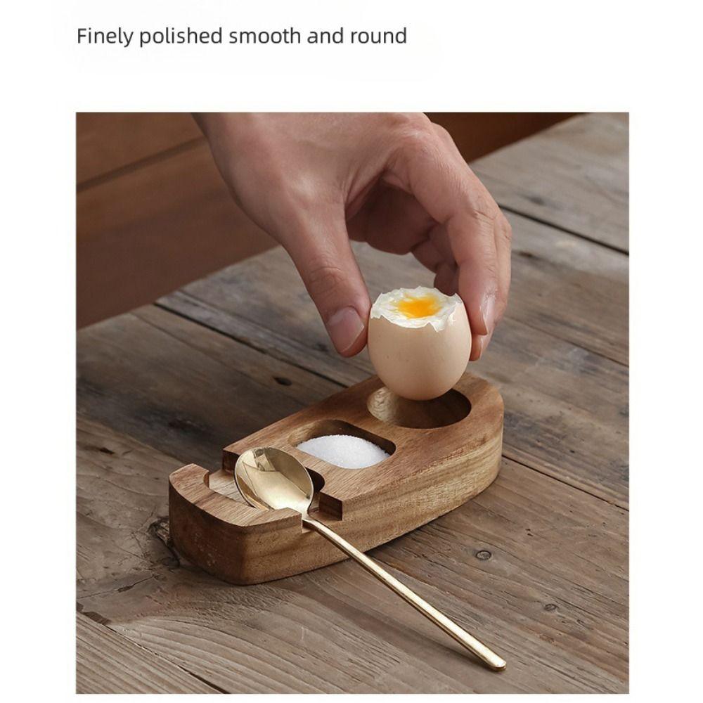 Wooden Egg Tray Handmade Eggshell Cup Kitchen Accessories Punch Cup Holder Home