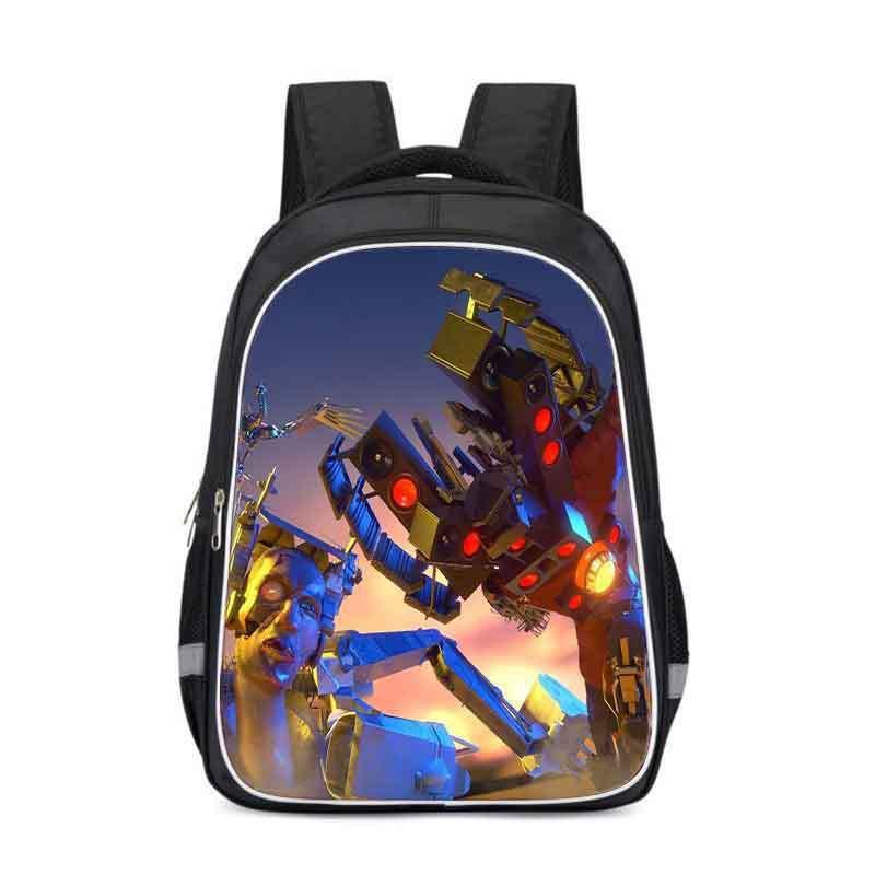 Kids School Backpack Boys Girls - Lightweight Ergonomic Design With Reflective Safety Stripes Oxford Fabric Cartoon Print