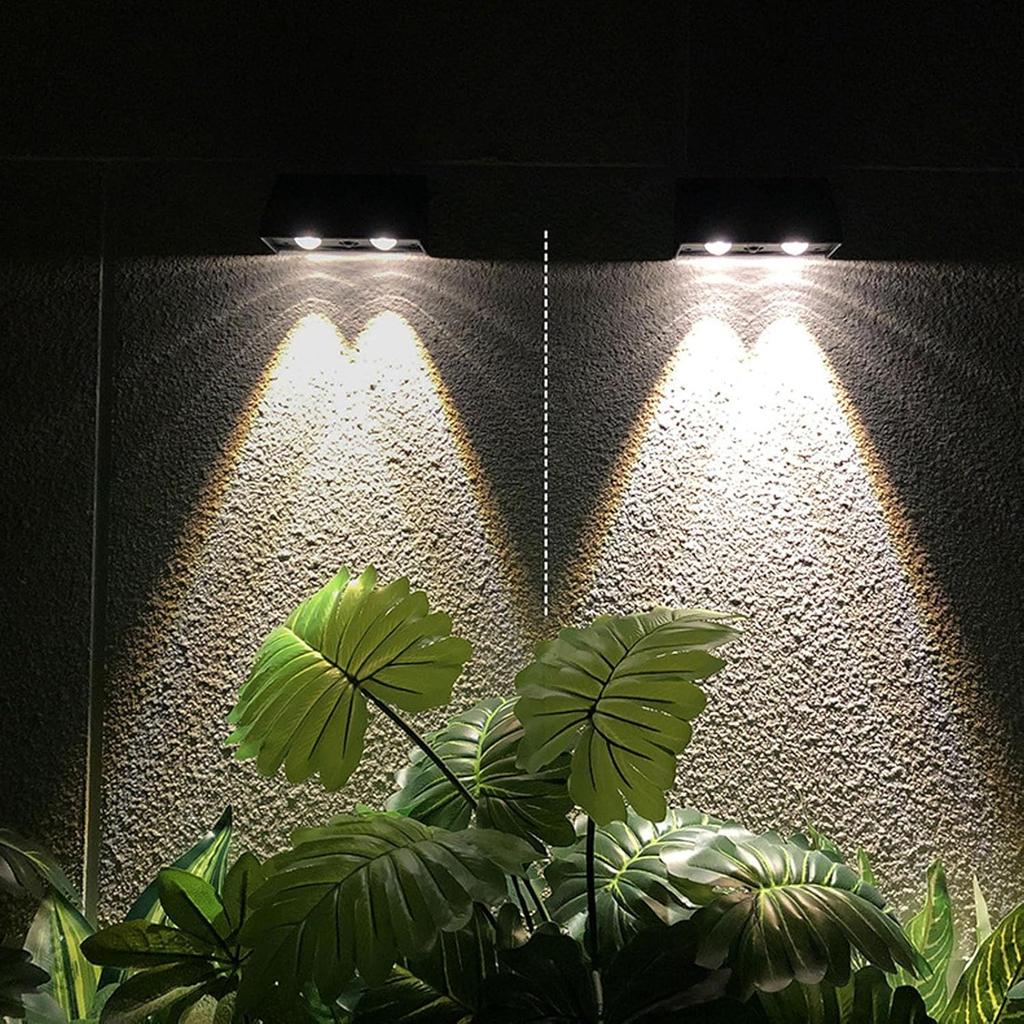 Topyond Солнечный настенный светильник для улицы, беспроводные солнечные фонари для ограждения, IP54 водонепроницаемые автоматические светодиодные настенные бра на солнечных батареях для сада, заднего двора, патио, двора