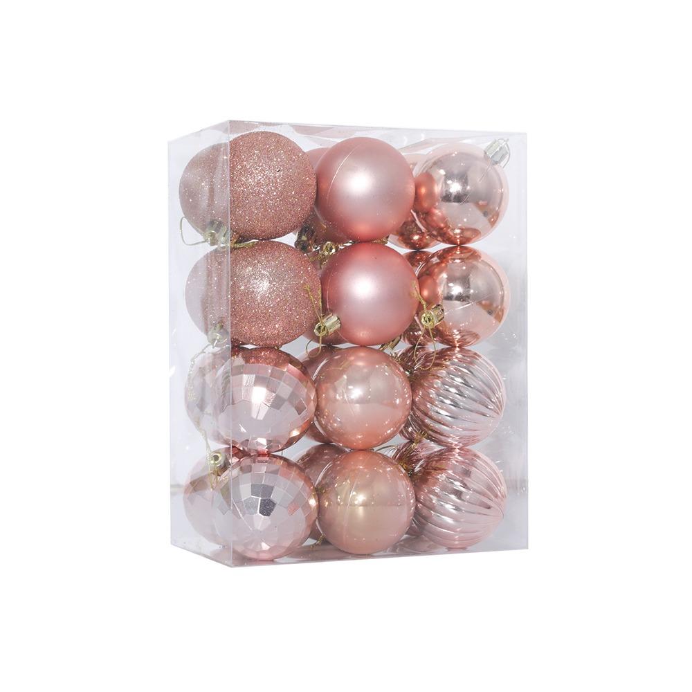 24 шт. Пластиковые подвесные рождественские шары, блестящие подвески на елку, новогодний подарок