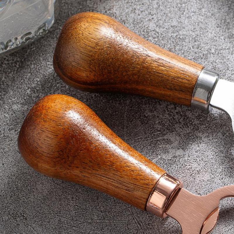 Открывалка для пивных бутылок из нержавеющей стали в форме кошачьего когтя, домашняя вертикальная открывалка для бутылок из акации, персонализированная отвертка для подвешивания