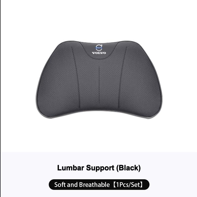 Car Interior Neck Pillow Leather Lumbar Breathable Seat Cushion For Volvo XC90 V90 V60 XC60 V40 EC40 EX40 S80 S60 S90 C40 XC40