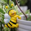 2 шт., украшение для кашпо в виде пчелы, подвесная скульптура пчелы, мультяшная фигурка пчелы из смолы для горшечных растений, декор для края цветочного горшка