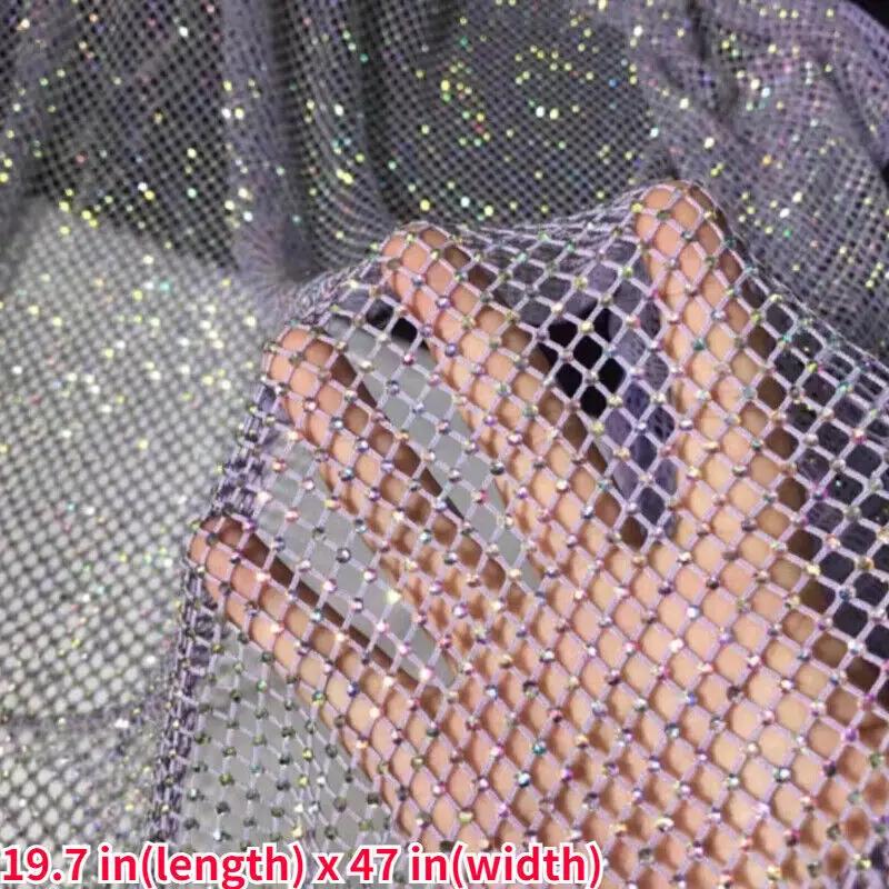50x120 см Сетчатая ткань с блестками и стразами Эластичная сетчатая ткань Отделка Пришивная Платье Костюм DIY Швейное рукоделие Швейные принадлежности для платьев Новинка