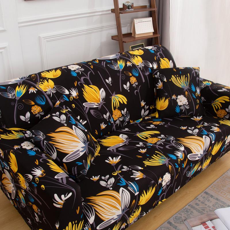 Чехол для дивана с принтом, эластичные чехлы для диванов, чехлы на одноместное сиденье для 2-местной подушки, моющийся чехол для мебели для гостиной