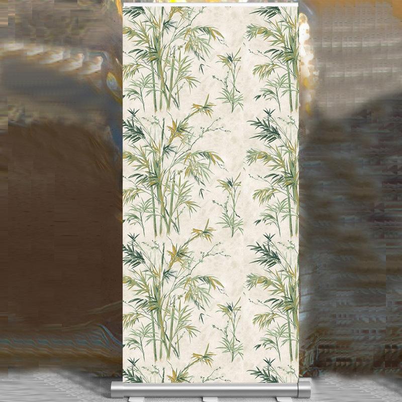 Обои из бамбука в китайском стиле для гостиной, ТВ, отеля, настенное покрытие, ПВХ обои с листьями для кабинета, чайного домика