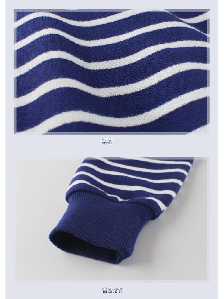 27Kids 2024 Autumn New Striped Children's Sweatshirt 