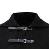 Men's Casual Middle Ages Long Vintage Sleeveless Leather Button Style Tuxedo