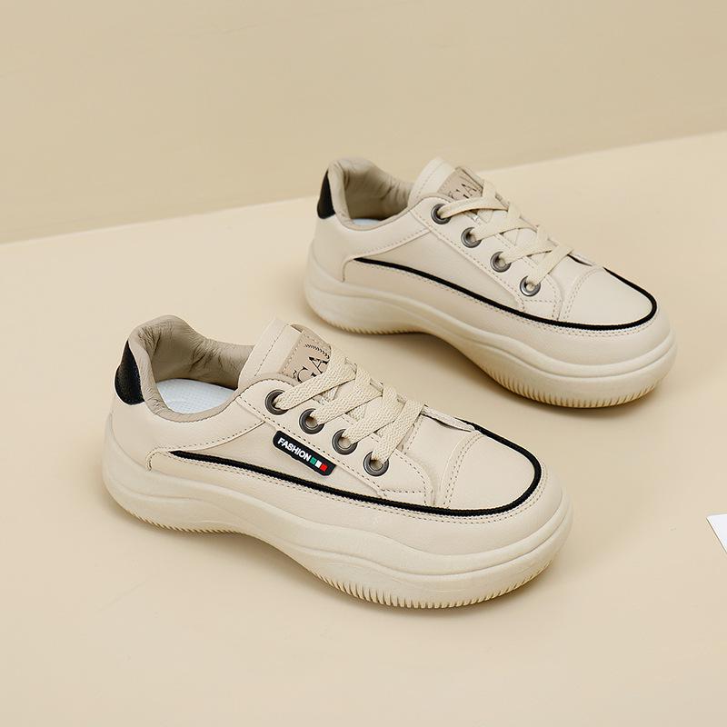 Женские кроссовки на платформе, противоскользящие удобные повседневные кроссовки из искусственной кожи для бега, прогулочные кроссовки, дышащие кроссовки на массивной шнуровке, спортивная обувь для тенниса для женщин