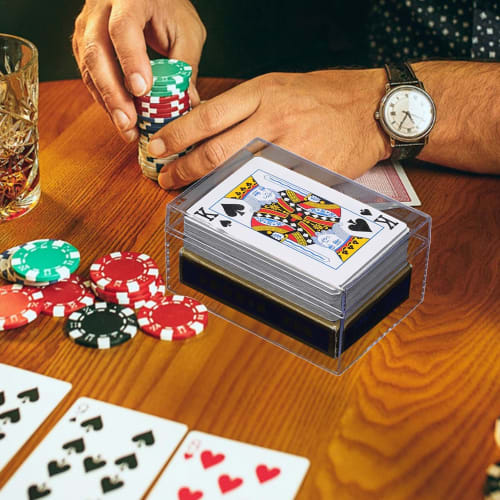 Коробка для хранения игральных карт, Прямоугольный дисплейный кейс для колод, Коробка-держатель для игральных карт для коллекционных и игровых карт