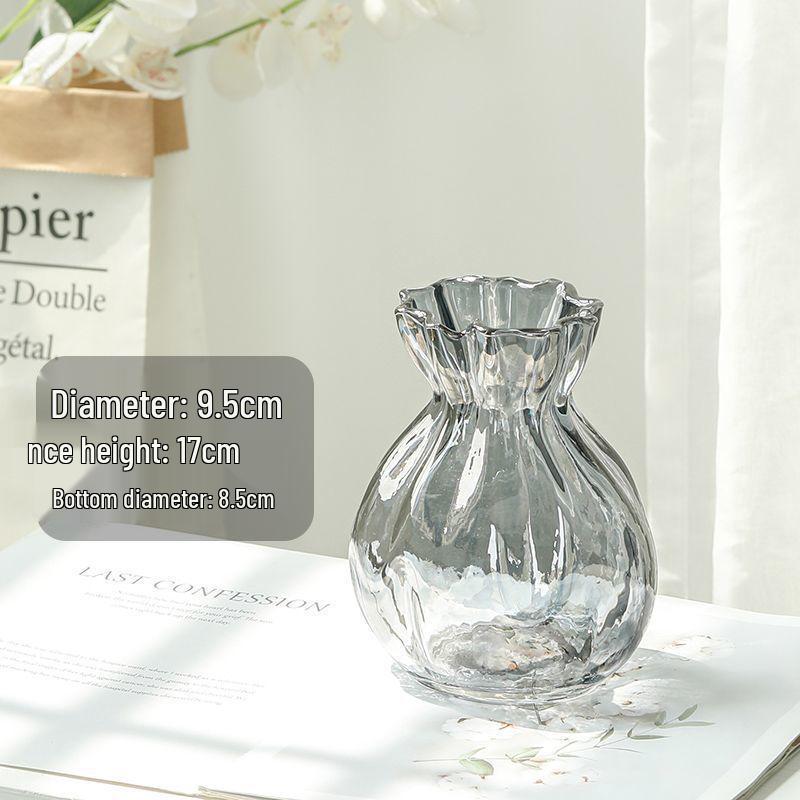 Стиль интернет-знаменитости Прозрачная стеклянная ваза для гидропонных цветочных композиций - Дисплей из гипсофилы для гостиной или обеденного стола