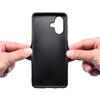 For iPhone 16 Case Leather Coated PC+TPU Anti-Scratch Phone Cover