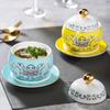 Керамическая суповая миска в ретро-стиле, легкая роскошь, ресторан, десертная чашка для йогурта, вкусные блюда, суповые миски, бытовая посуда