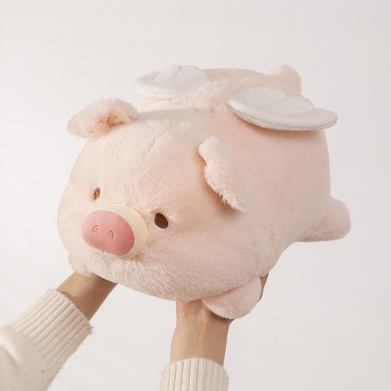 Милая плюшевая игрушка в виде свиньи-ангела, мультяшные мягкие игрушки, кукла, аниме, мягкие игрушки для девочек, подарок на день рождения, Рождество