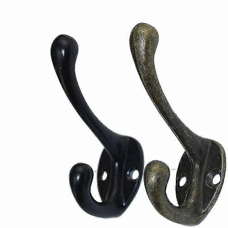 Coat Hook 6 Pieces Vintage Metal Coat Hooks Coat Rack Retro Hook For Hat Clothes Wall Hooks With Bronze Screws One Size - PJ