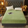 Warm Flannel Fitted Sheet with Elastic Band for Single/Double Bed Super Soft Warm Fitted Protector Cover Skin-friendly Mattress Cover