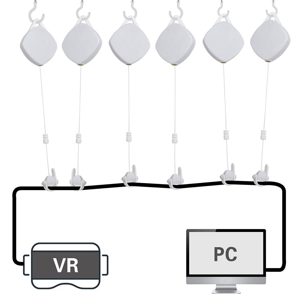 Система потолочных роликов для управления кабелями для Oculus Rift S Rift PS VR Аксессуары Аксессуар для гарнитуры Подвеска Вращение