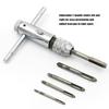 Регулируемый храповый ключ из нержавеющей стали Прочный и долговечный с легкой фиксацией Вперед и назад Ключ Метчикодержатель