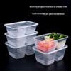 Disposable Double Compartment Microwavable Lunch Boxes, 50-Pack