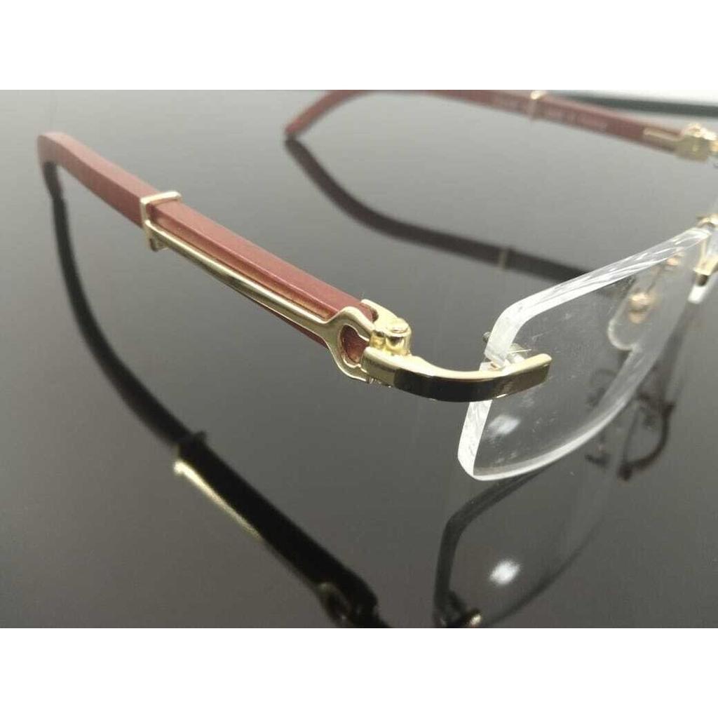 Imported men Rimless Eyeglass wood /metal  eye-ware  55-18-140 JL286093830013