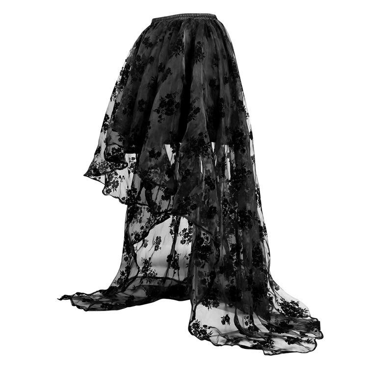 Свадебное платье JYL TS с коротким передом и длинным шлейфом, сексуальное, до пола, из органзы, клеенки, флокированное, с matching top