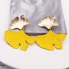 Retro Trendy Statement Drop Earrings for Women Party Ginkgo Biloba Leaves Dangle Earrings Classic European Metal Jewelry Gift