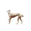 Vintage Solid Brass Hound Desktop Ornament Chinese Dog Tea Pet Craftwork Antique Brass Decorative Piece