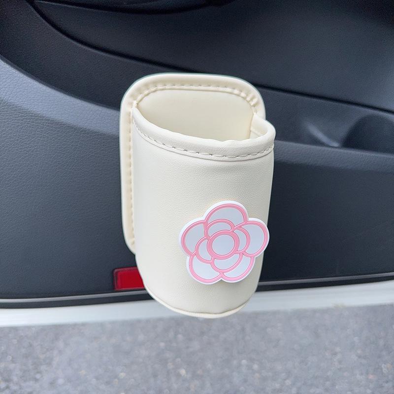 Car Seat & Door Cup Holder: Fixed Backrest Storage & Side-Mounted Drink Holder